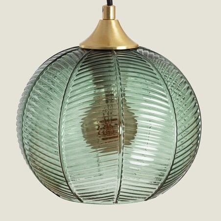 Lampa wisząca potrójna ze szklanymi kloszami Climt