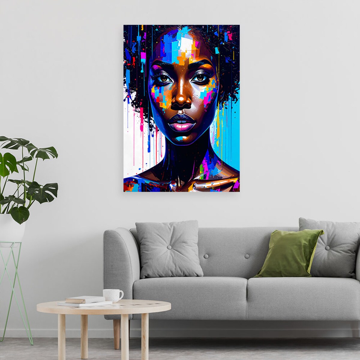 Obraz do salonu sypialni, Twarz Kobieta Akwarela 80x120