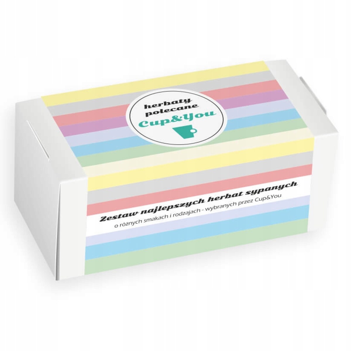 Zestaw 20 wyselekcjonowanych herbat sypanych HERBATY POLECANE CUP&YOU - box prezentowy upominkowy dla kobiety chłopaka mamy taty babci dziadka niej niego