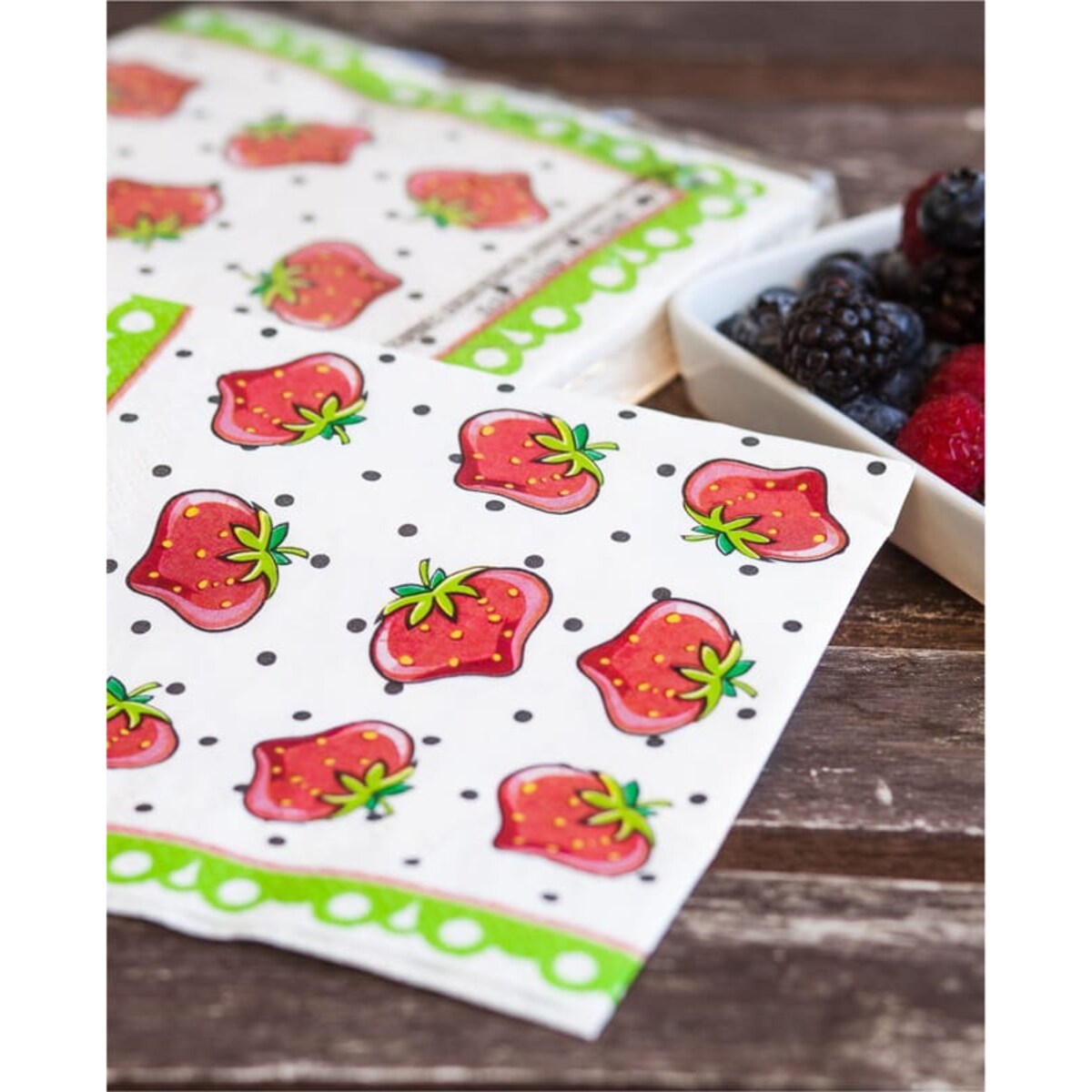 Serwetki stołowe Renova Strawberry 20 szt