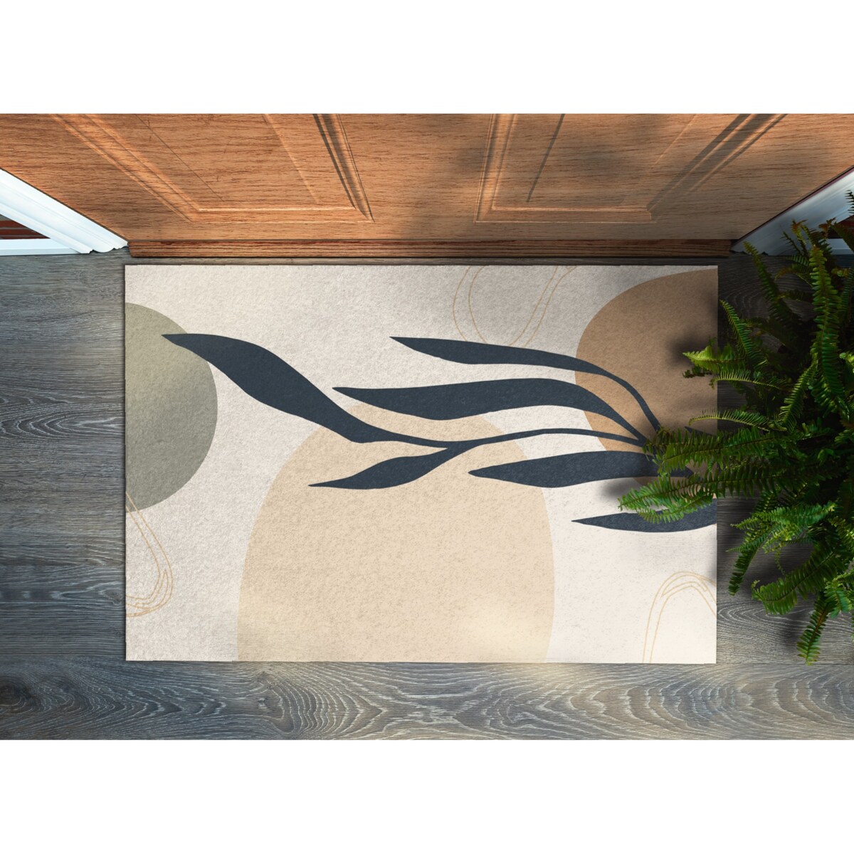 Wycieraczka do wnętrz Elegancka roślina 90x60 cm