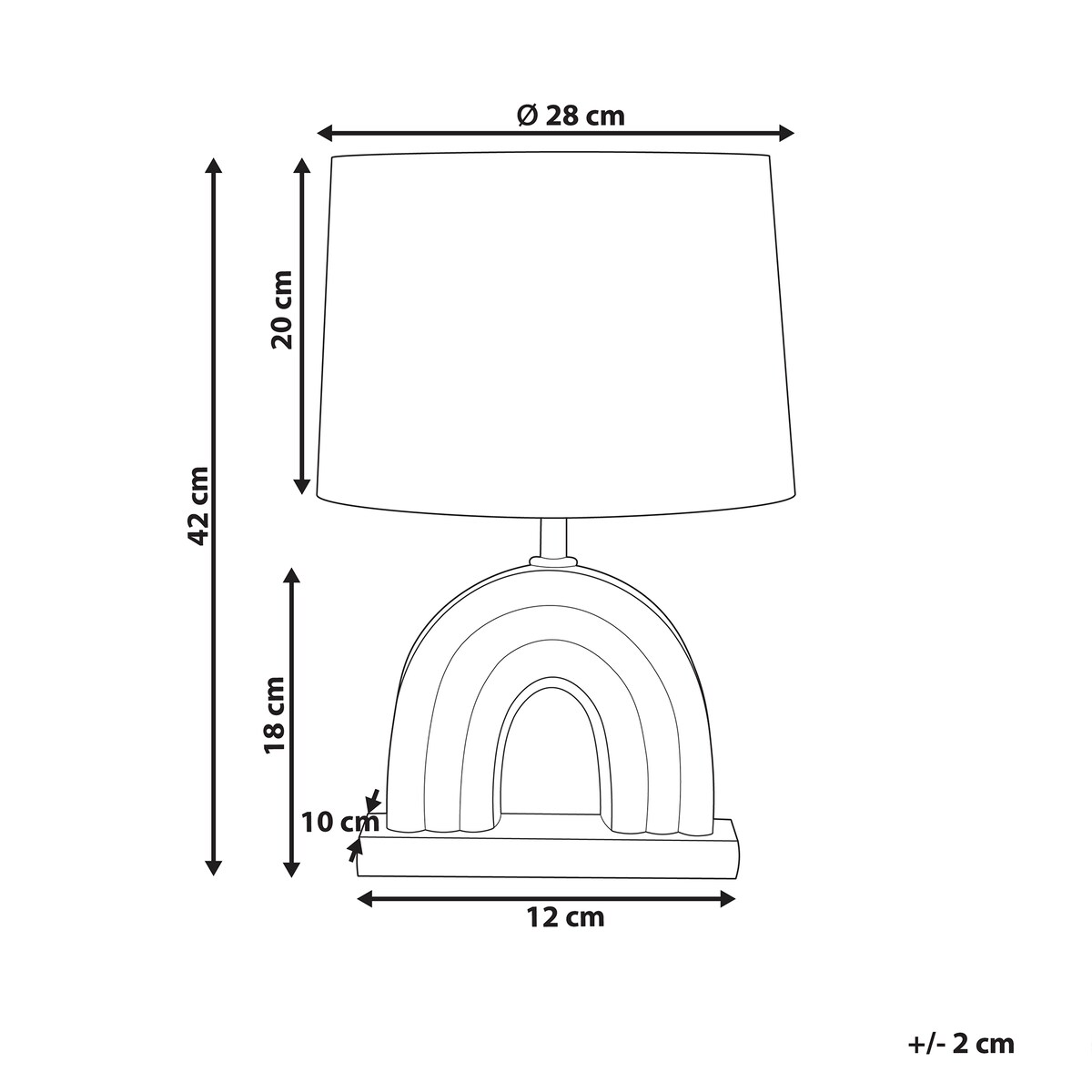 Lampa stołowa TITNA Ceramika Kolorowy
