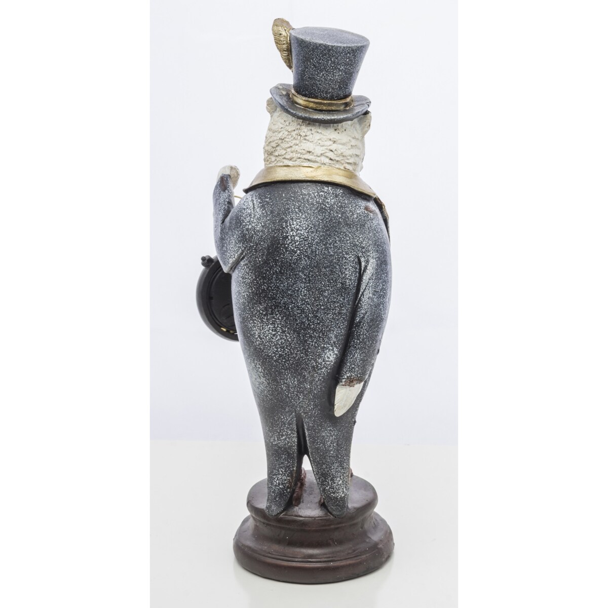 Dekoracja - figurka 29,5x12x9,5 cm SOWA-3 z zegarkiem