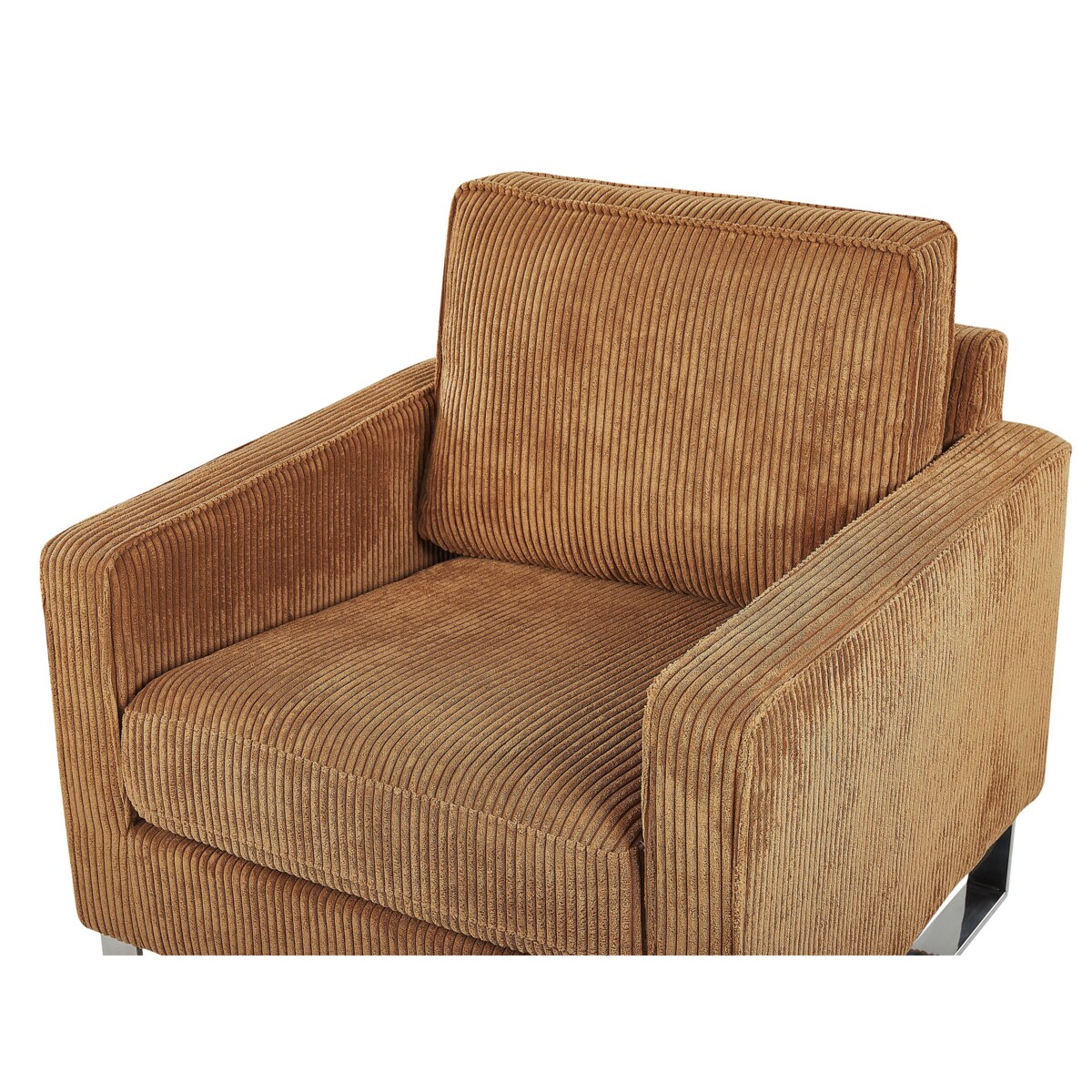 Fotel sztruksowy jasnobrązowy VIND