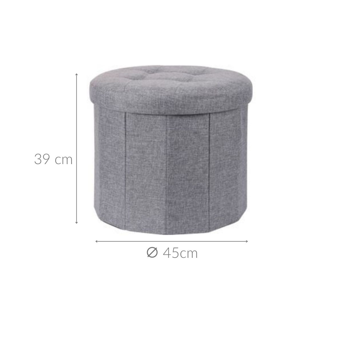 Pufa z pikownym siedziskiem OTTOMAN, Ø 45 x 39 cm