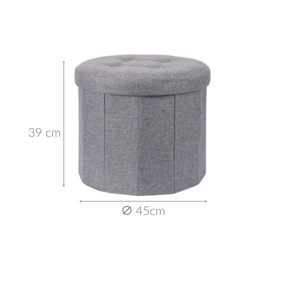 Pufa z pikownym siedziskiem OTTOMAN, Ø 45 x 39 cm