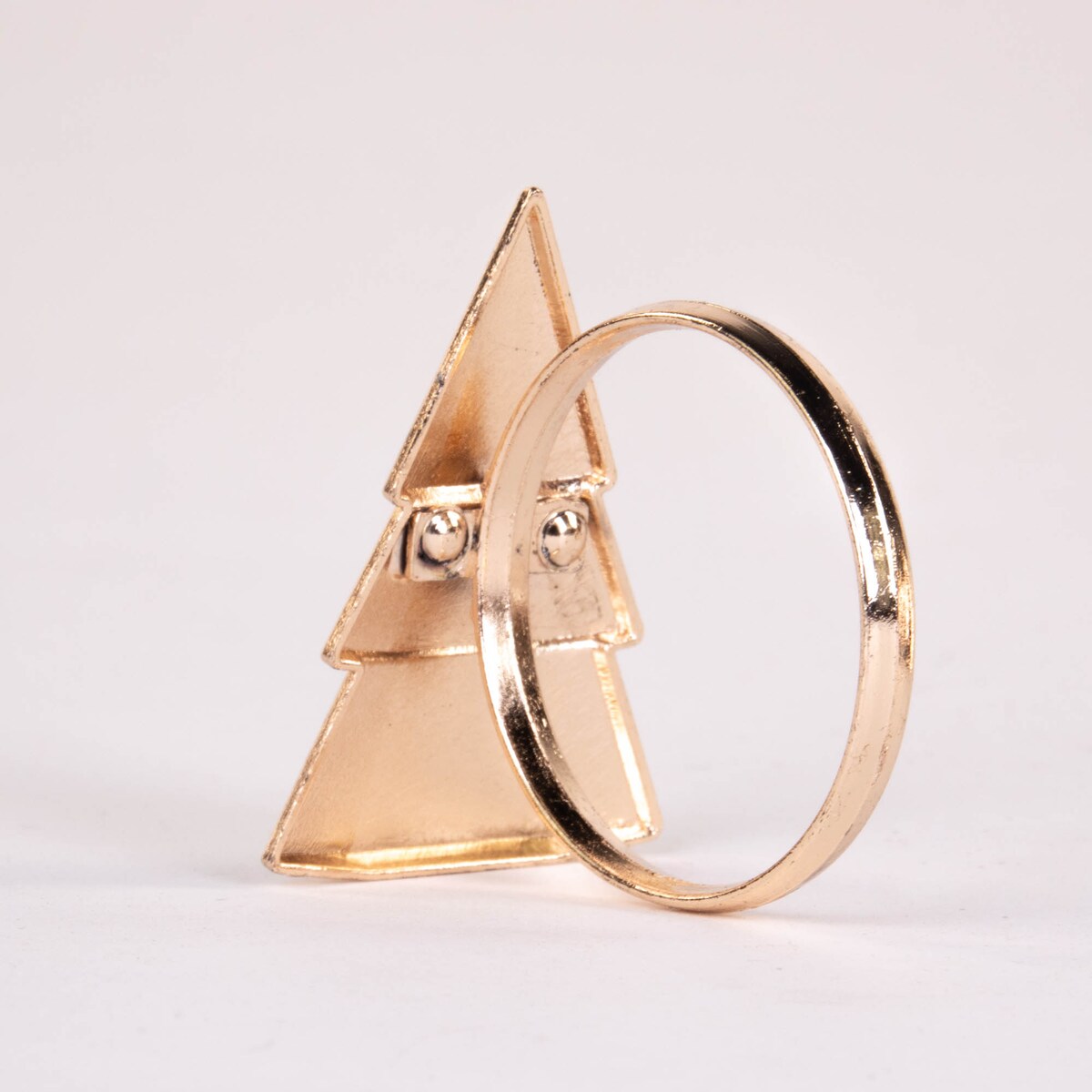 Złote obrączki na serwetki ze świątecznym motywem, 4 sz.