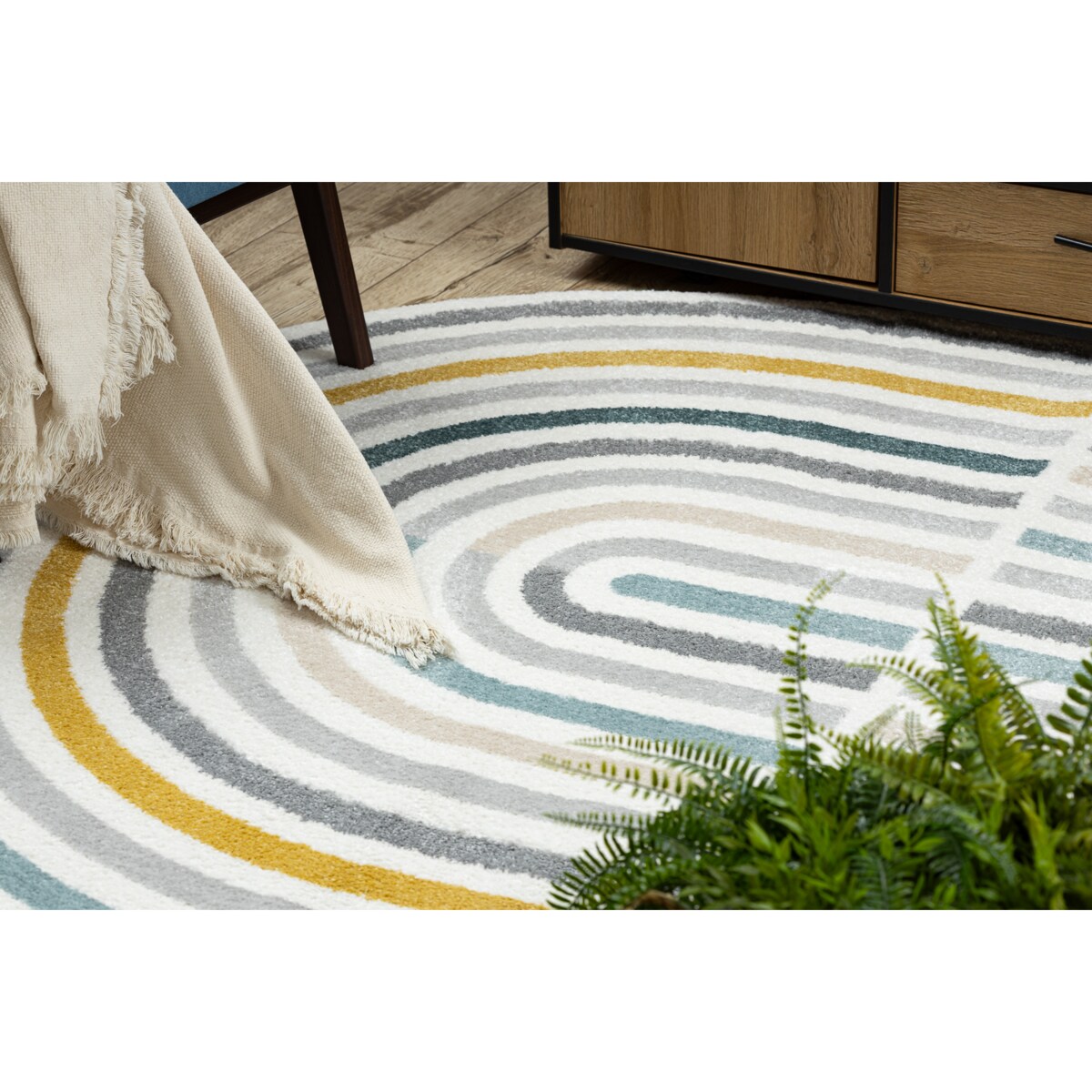 Dywan FUSION 5711 biały / ciemny zielony 160x220 cm