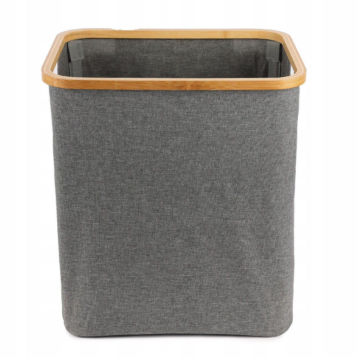 Kosz na pranie 80 L BAMBUSOWY składany szary