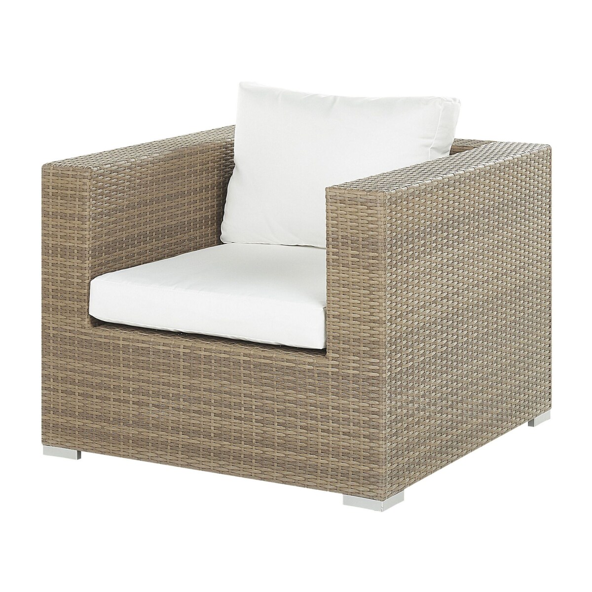 Zestaw ogrodowy z technorattanu 8-osobowy jasnobrązowy MAESTRO II