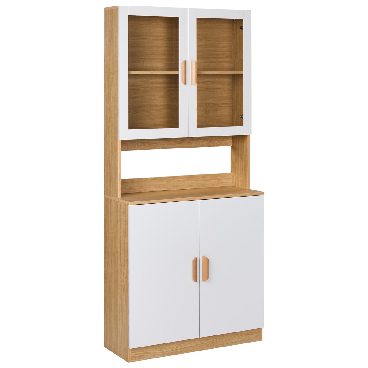 Witryna ze szklaną gablotą CYGNET 80 cm Biały