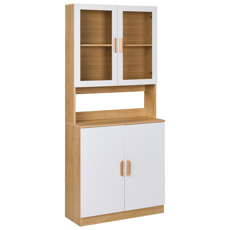Witryna ze szklaną gablotą CYGNET 80 cm Biały
