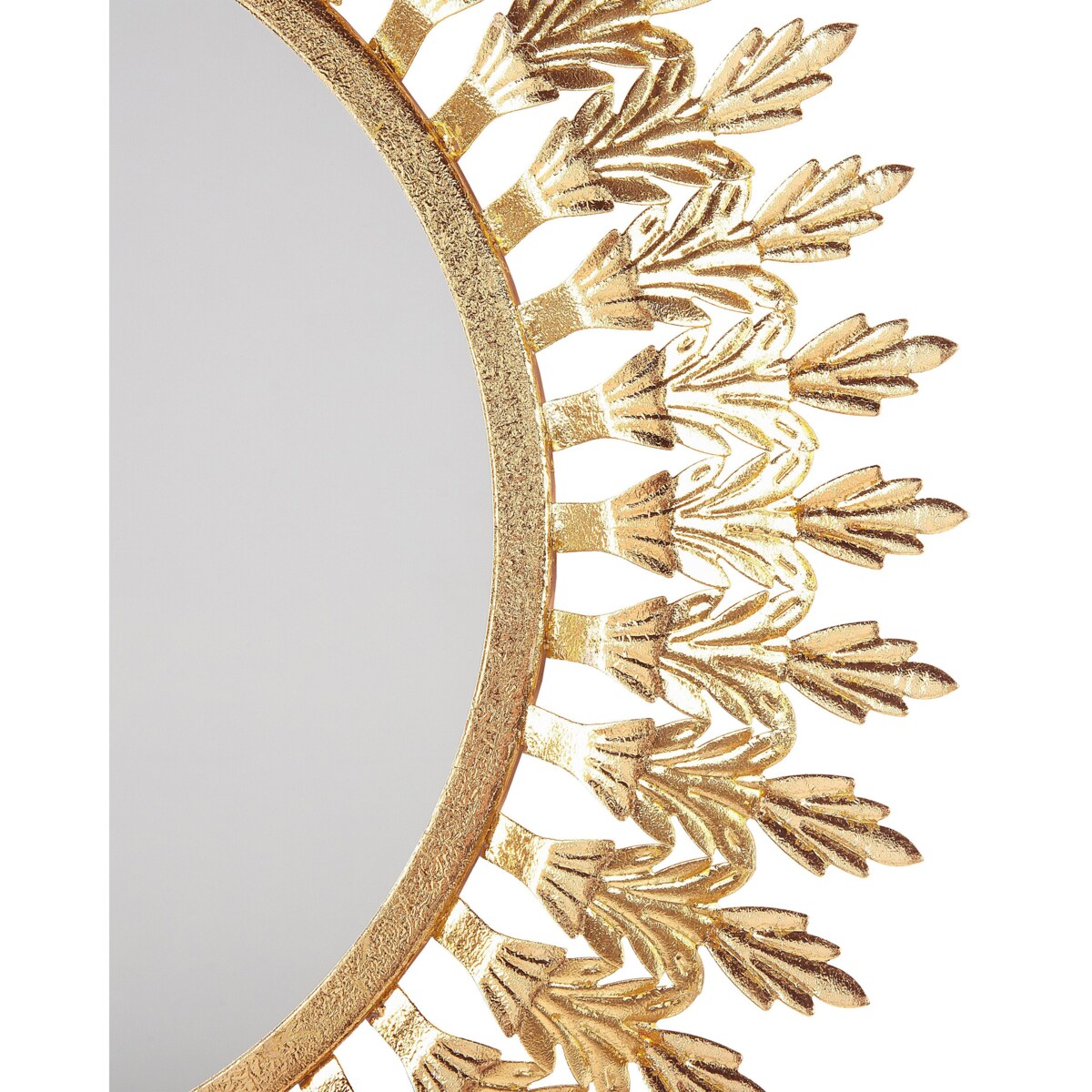 Metalowe lustro ścienne słońce ø 60 cm złote VOREY