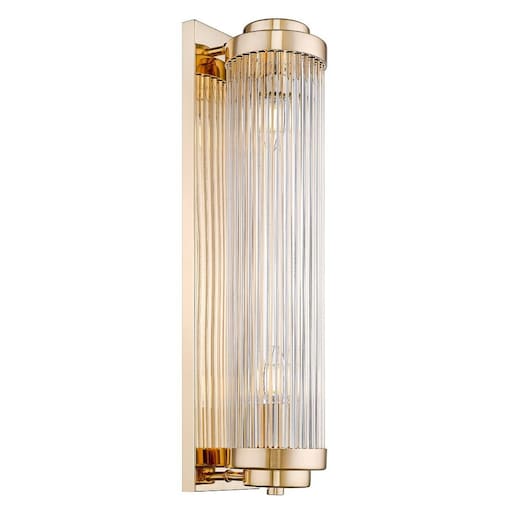 Ścienna lampa salonowa Sergio szklany kinkiet glamour crystal złoty