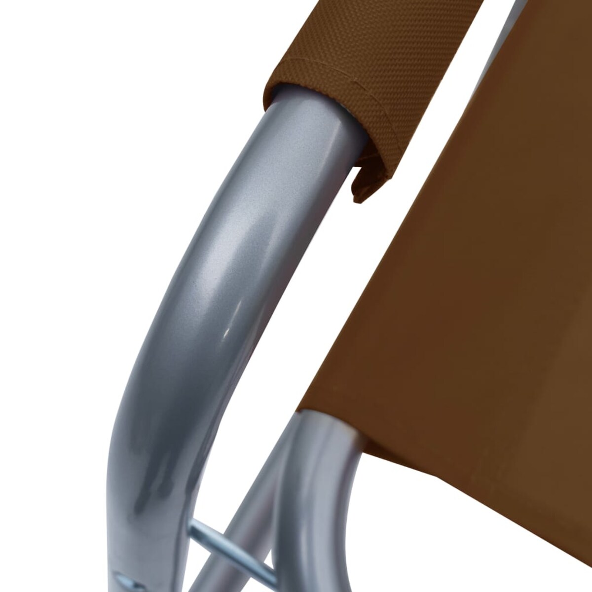 vidaXL Krzesła reżyserskie, 2 szt., stalowe, brązowe