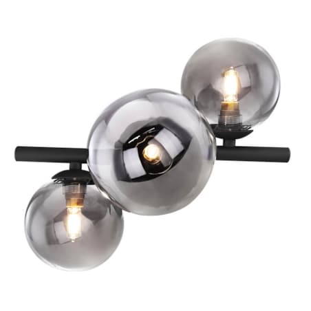 Sufitowa lampa Riha 56133-3W szklana czarna grafitowa