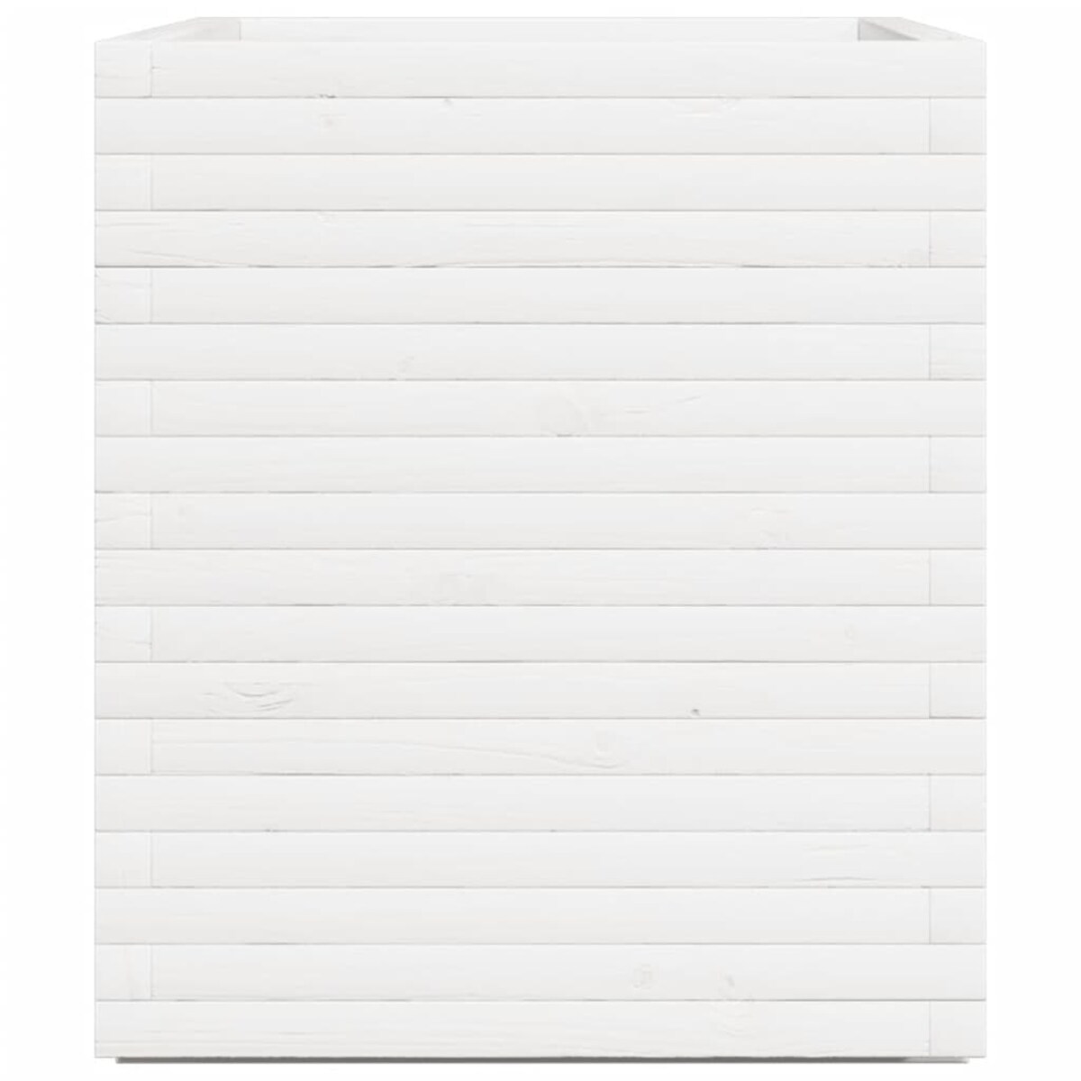 vidaXL Donica ogrodowa, biała, 90x60x72 cm, lite drewno sosnowe