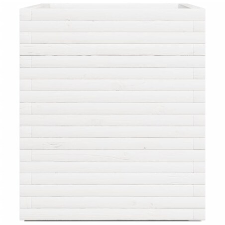 vidaXL Donica ogrodowa, biała, 90x60x72 cm, lite drewno sosnowe