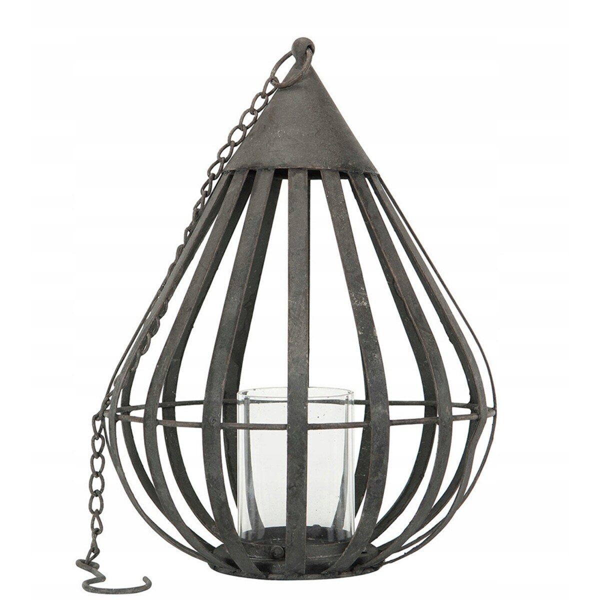 LAMPION WISZĄCY retro metalowy 33cm