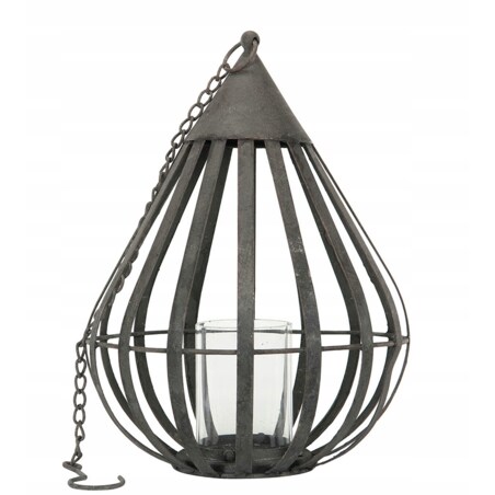 LAMPION WISZĄCY retro metalowy 33cm