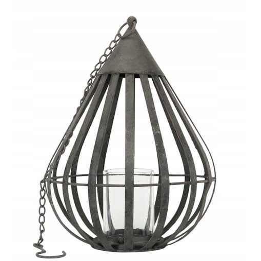 LAMPION WISZĄCY retro metalowy 33cm