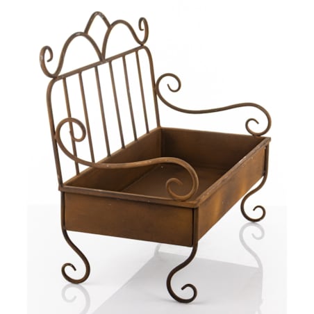 Kwietnik metalowy ozdobna ławeczka 44x48x25 cm PANCHINA