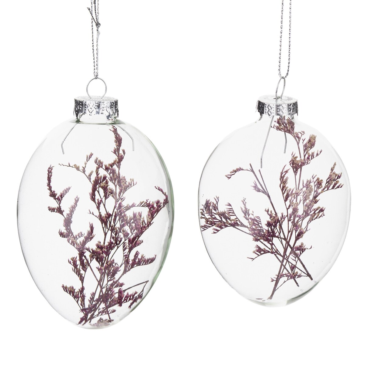 Dekoracja - komplet 6 szt. jajek do stroików 11,5x7,5x7,5 cm VITRO różowe