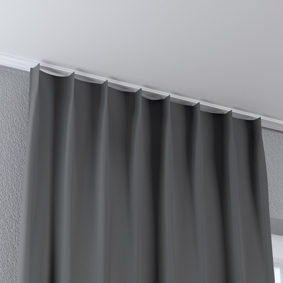 Zasłona na haczykach flex pojedynczych 130x260 grafitowy