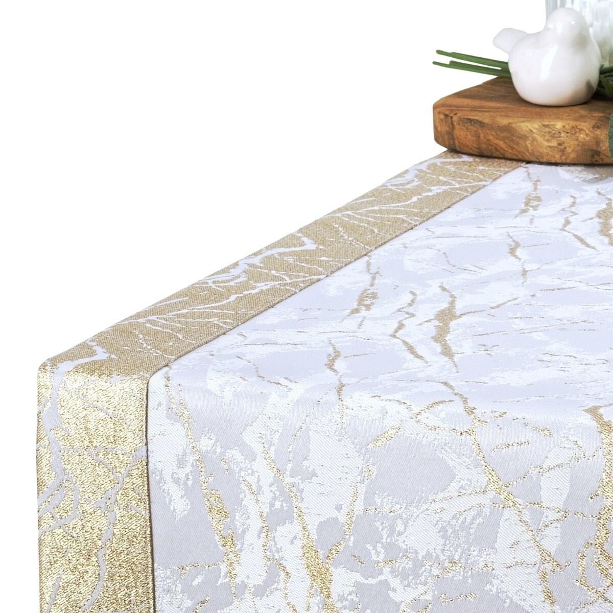 Bieżnik złoty Marmur O5 - 40x140 cm - złoty - 40cm x 140cm