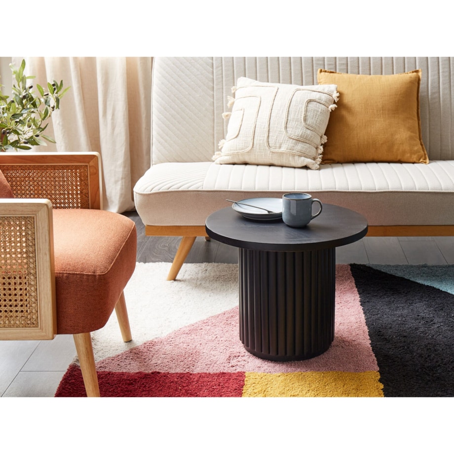 Stolik kawowy Drewno mango Czarny LEMONT