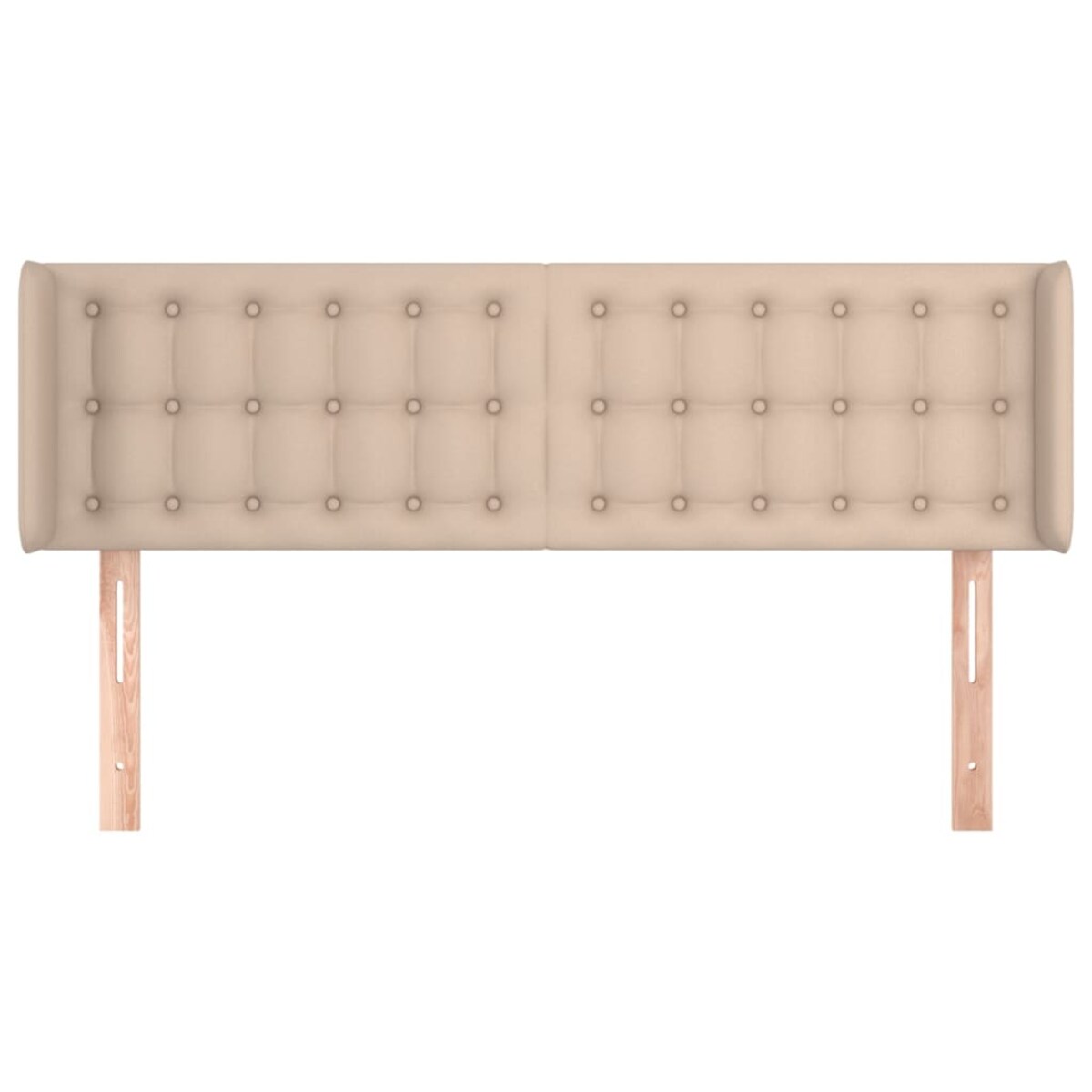 vidaXL Zagłówek uszak, cappuccino, 147x16x78/88 cm, sztuczna skóra