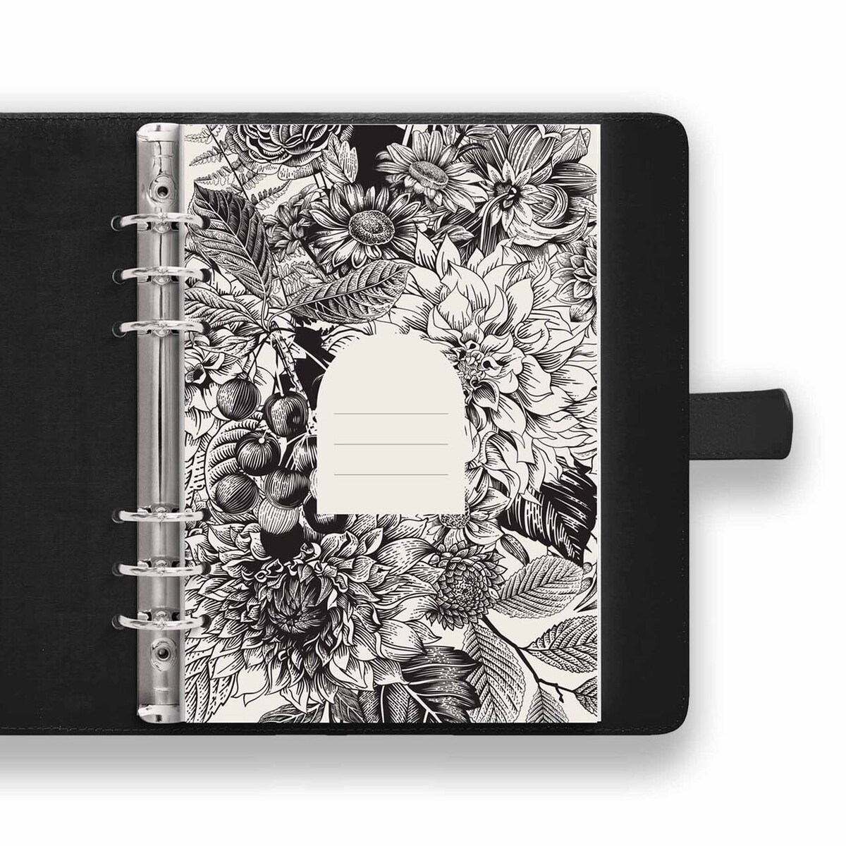 Strona tytułowa do segregatora – BLACK FLOWER