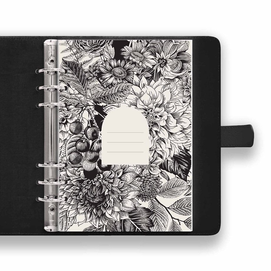 Strona tytułowa do segregatora – BLACK FLOWER