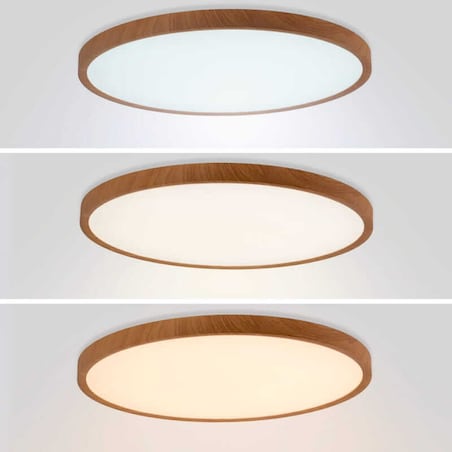 Plafon Maze ABR-PLO-OCED-40W Abruzzo LED 40W 3000-6000K drewniany biały