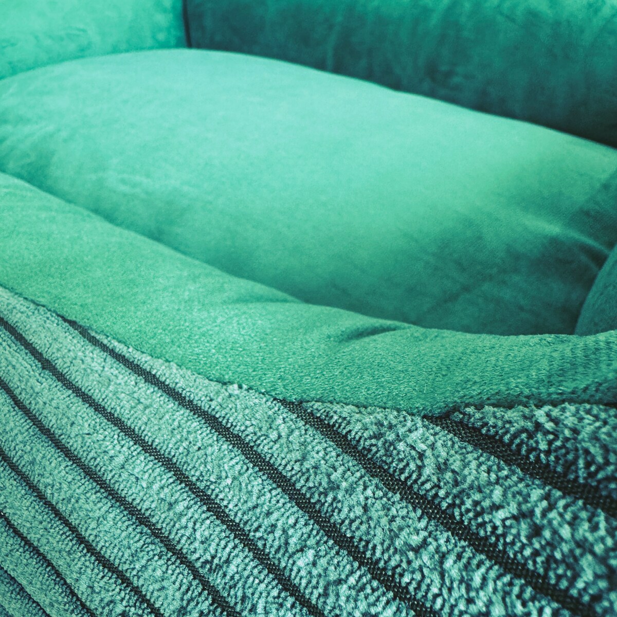 Sztruksowe legowisko dla psa MOLLY, 120x100 cm, Zieleń