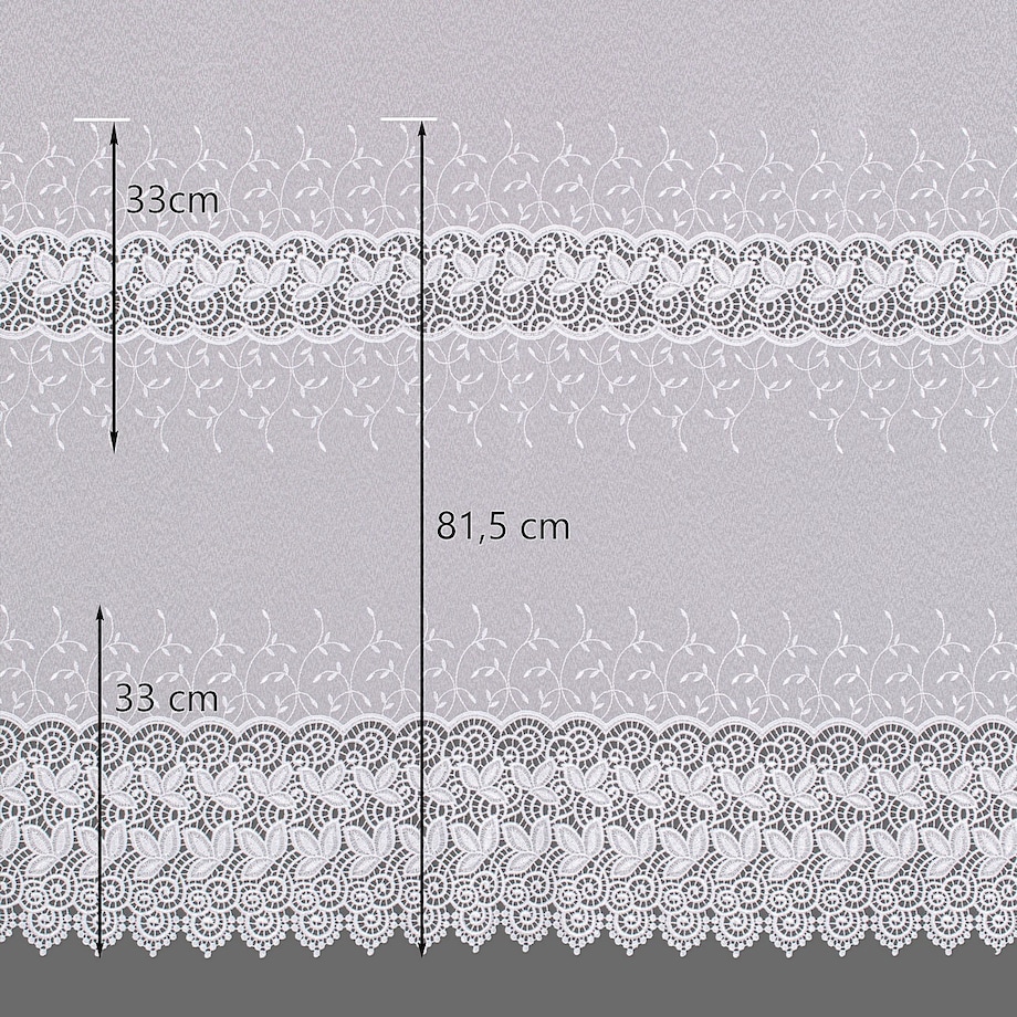 Firana na taśmie 300x245 biały ze wzorem