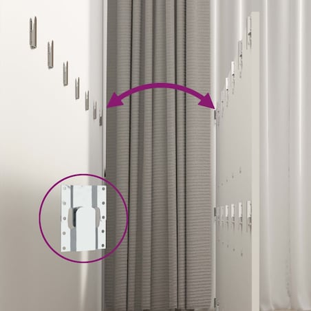 vidaXL Zagłówek łóżka, ścienny, biały, 240x1,5x80 cm