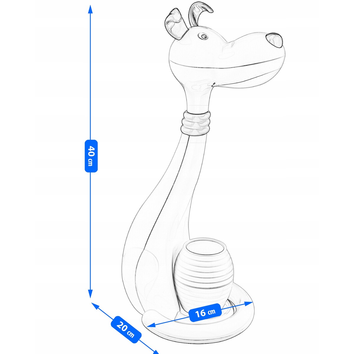 Lampka biurkowa dla dzieci PIESEK biały