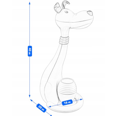 Lampka biurkowa dla dzieci PIESEK biały
