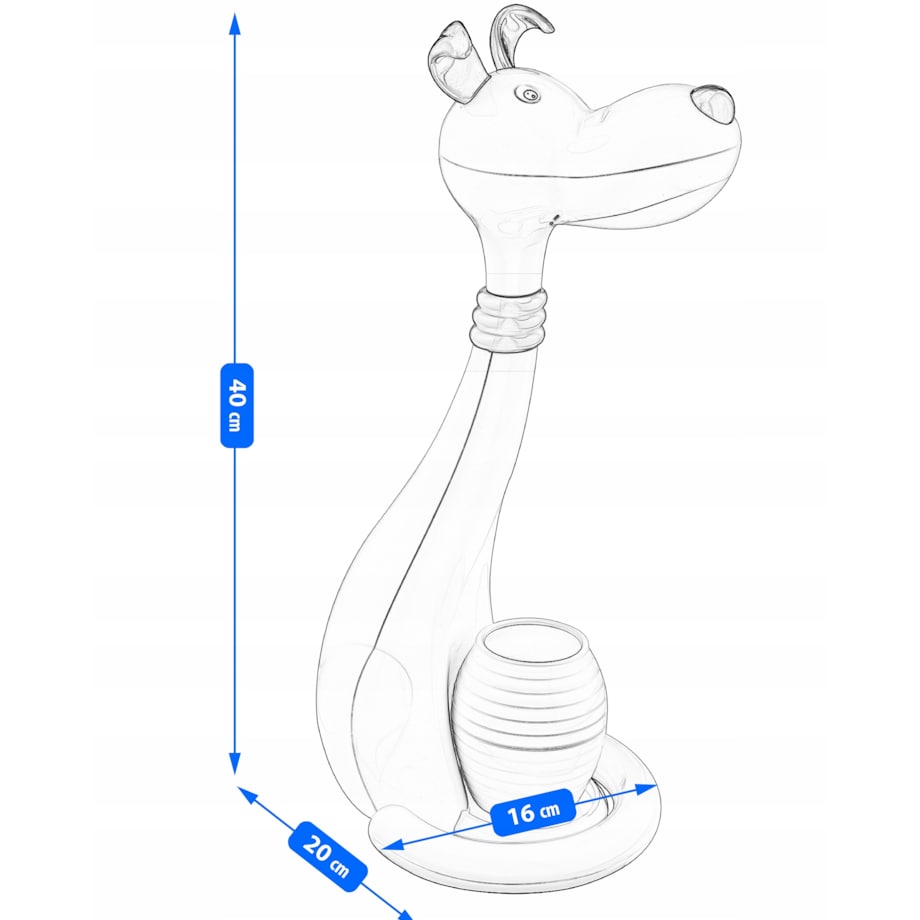 Lampka biurkowa dla dzieci PIESEK biały