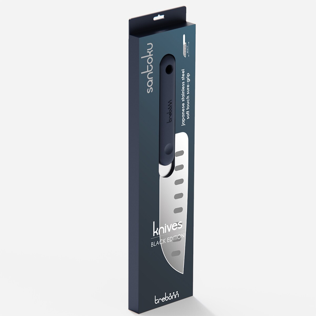 Nóż santoku - Black / Trebonn