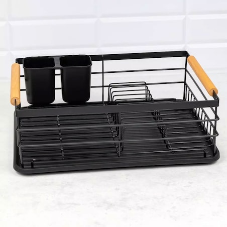 Suszarka do naczyń stojąca 42.5x32x15.5cm czarna KINGHOFF
