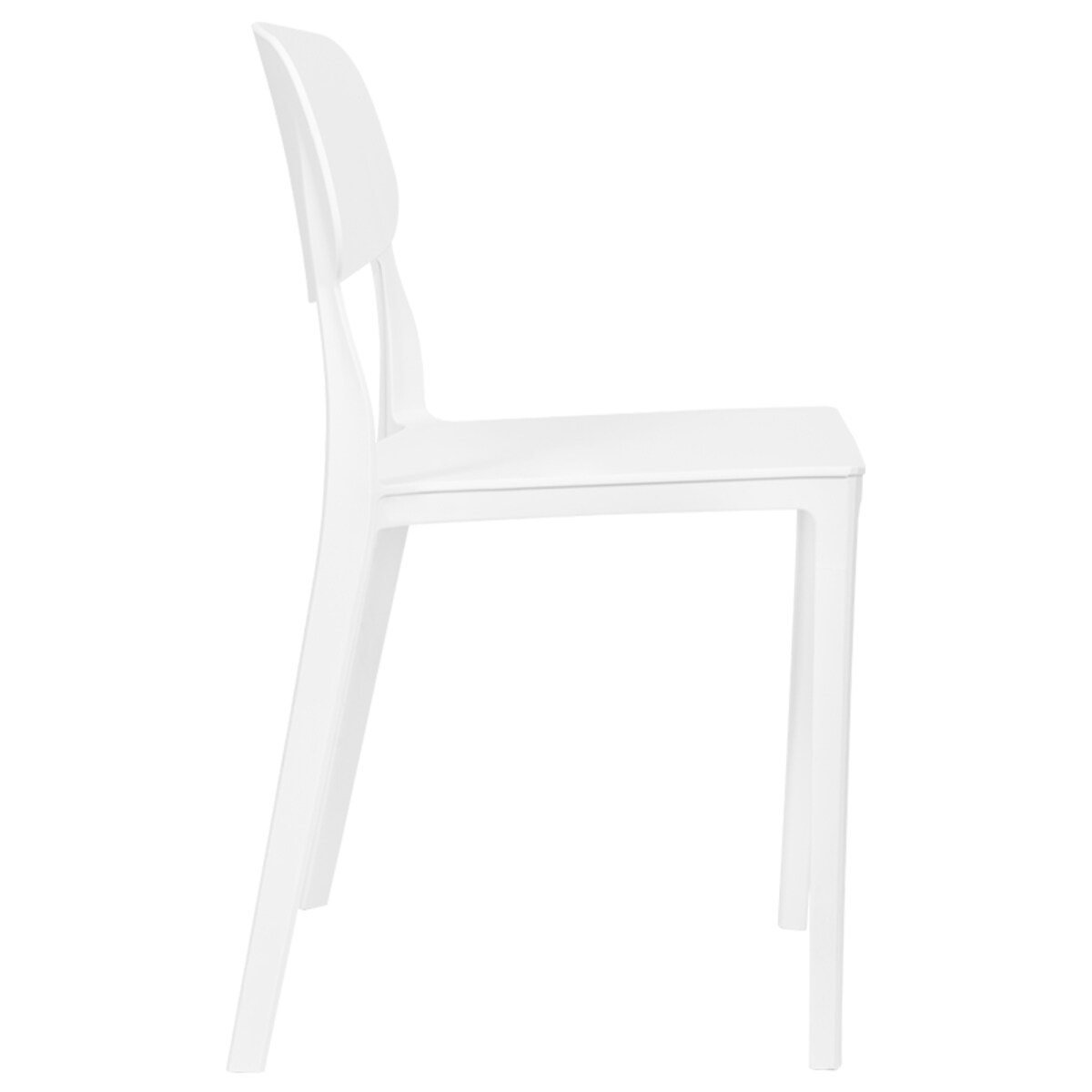 Krzesło plastikowe do salonu ogrodu nowoczesne białe oparcie