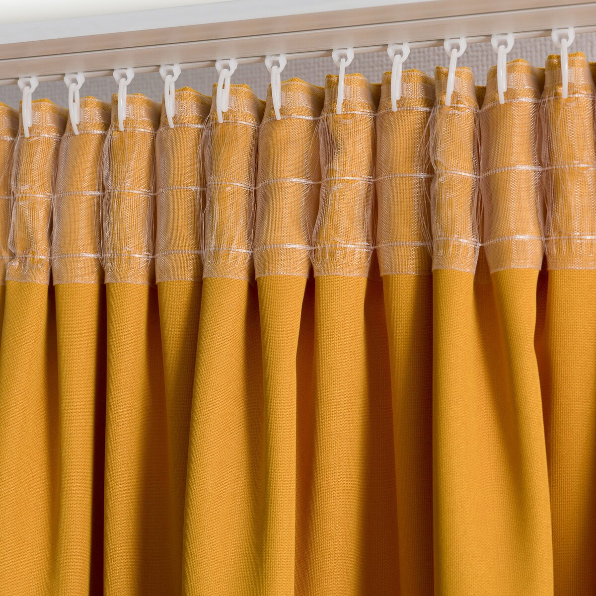 Zasłona na taśmie marszczącej miodowa aksamitna 140 x 280 cm 1 szt. 140x280 żółty