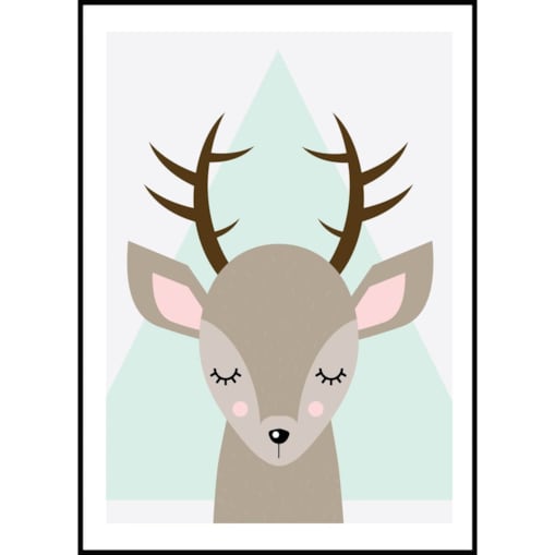 Poster Story, Plakat, Obraz - Jelonek na Tle Gór, wymiary 60 x 84 cm