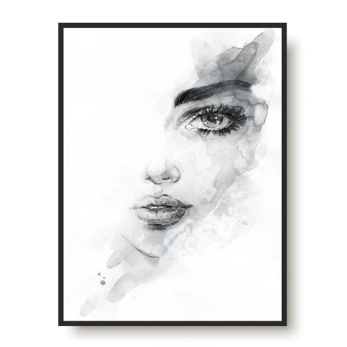 Nowoczesny Plakat Obraz na ścianę Kobieta Czarna ramka do salonu sypialni