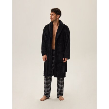 Szlafrok Huge 41941-99X Czarny Czarny, XXXL