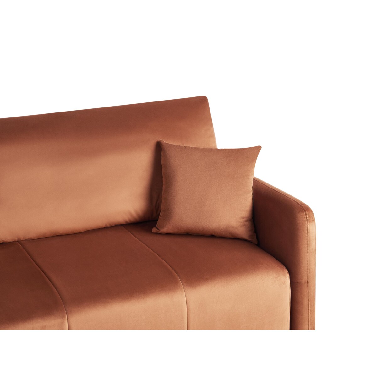 Sofa rozkładana dla 3 osób EGGE Welur Złoty brąz