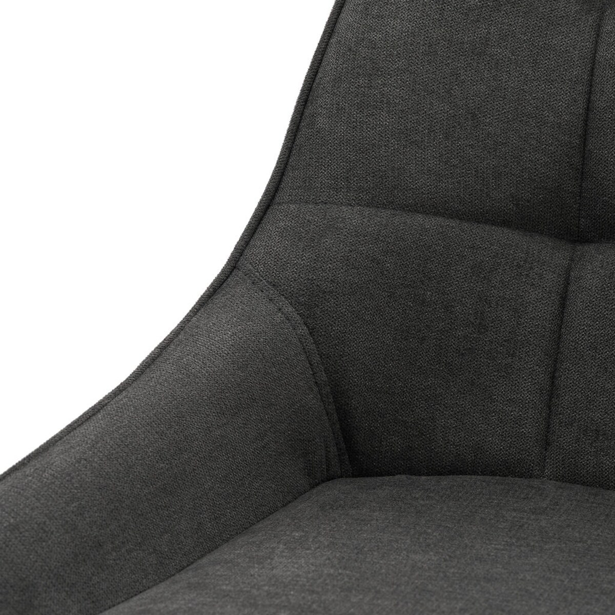 Krzesło LINO tapicerowane szare czarne nogi modne