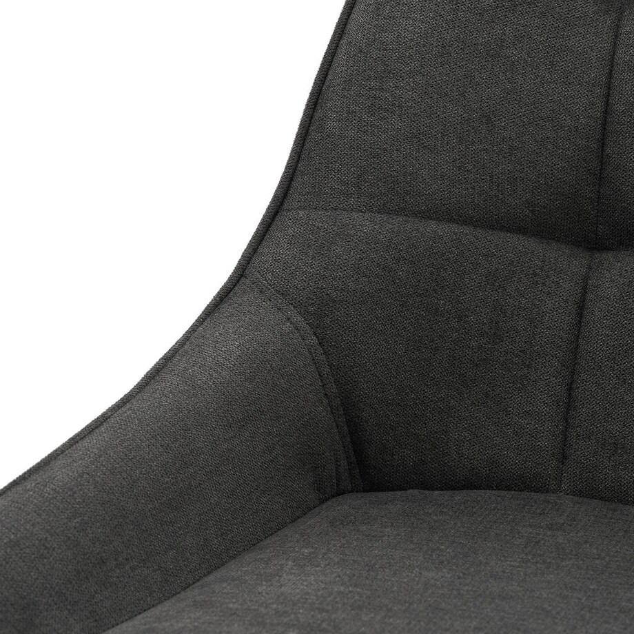 Krzesło LINO tapicerowane szare czarne nogi modne